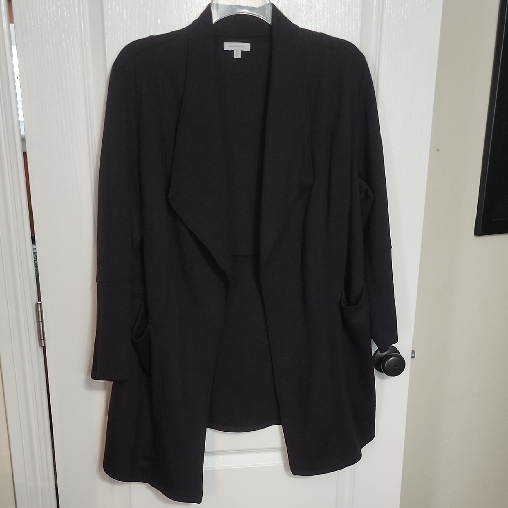 Max Studio Women's Black Open Front Jacket